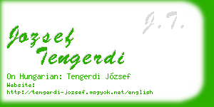jozsef tengerdi business card