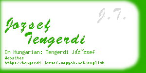 jozsef tengerdi business card